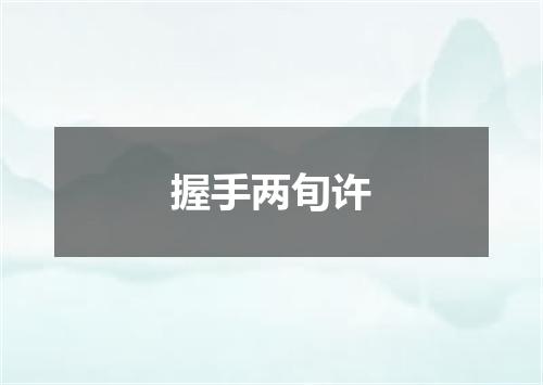 握手两旬许
