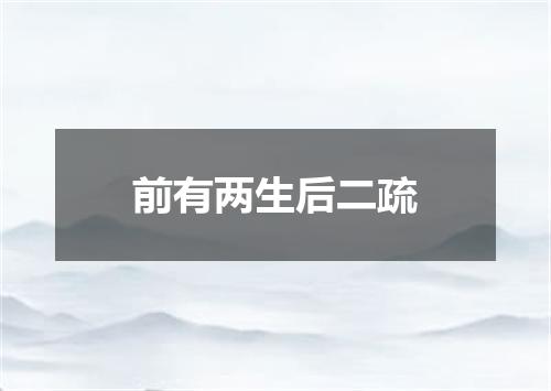 前有两生后二疏