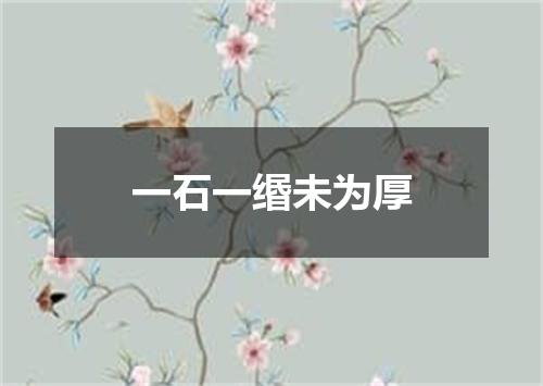一石一缗未为厚