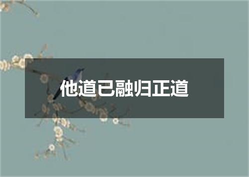 他道已融归正道