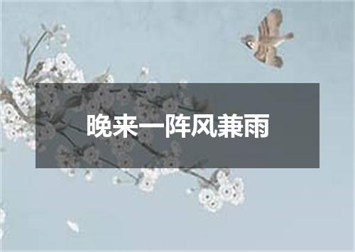 晚来一阵风兼雨