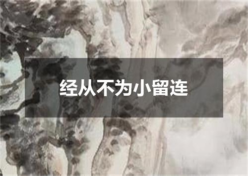 经从不为小留连