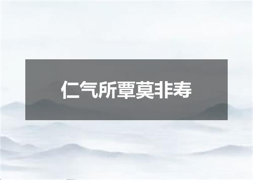 仁气所覃莫非寿