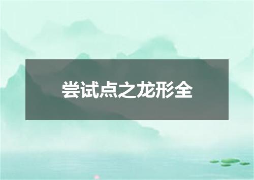 尝试点之龙形全
