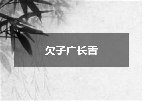 欠子广长舌