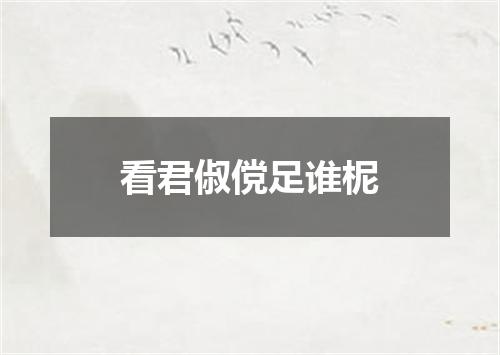 看君俶傥足谁柅