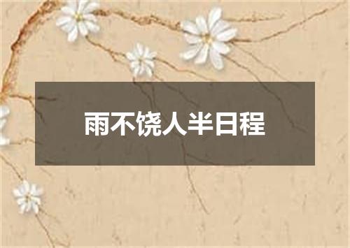 雨不饶人半日程