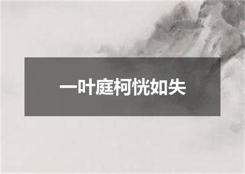 一叶庭柯恍如失
