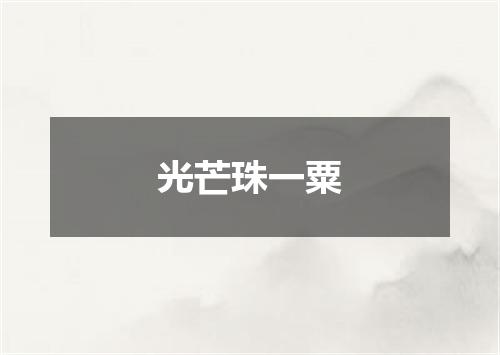 光芒珠一粟