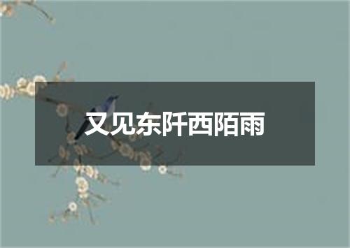 又见东阡西陌雨