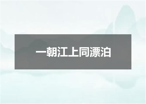 一朝江上同漂泊