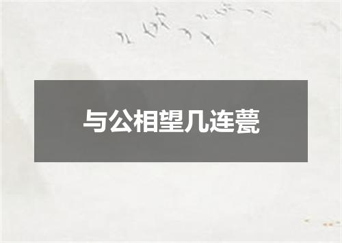 与公相望几连甍