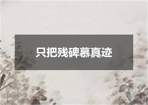 只把残碑慕真迹
