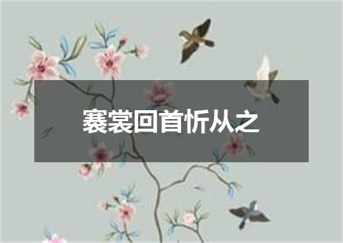 褰裳回首忻从之