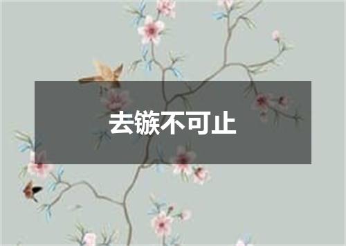 去镞不可止