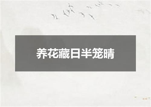 养花藏日半笼晴