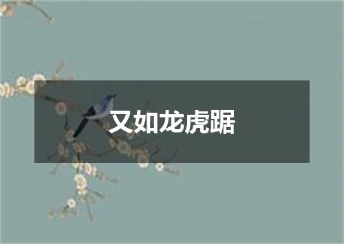 又如龙虎踞