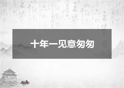 十年一见意匆匆