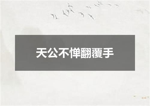 天公不惮翻覆手