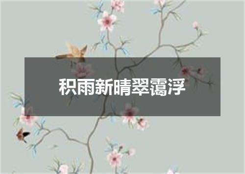 积雨新晴翠霭浮