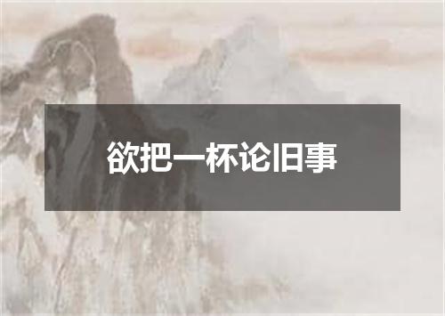 欲把一杯论旧事