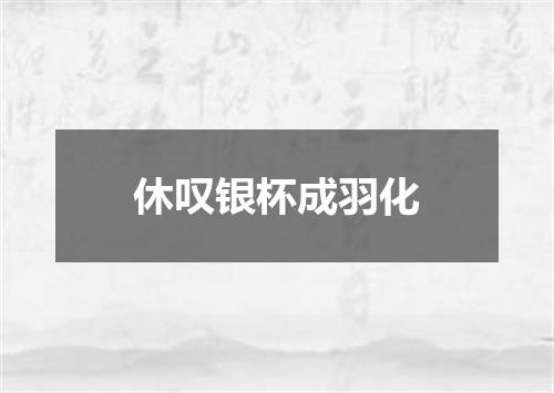 休叹银杯成羽化