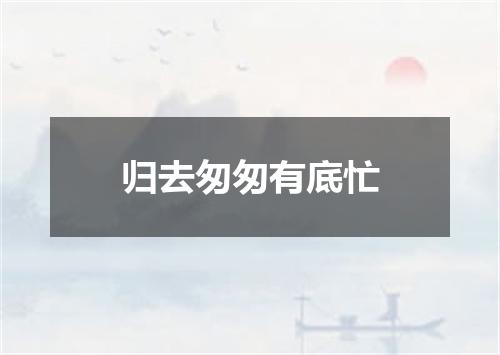 归去匆匆有底忙