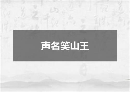 声名笑山王