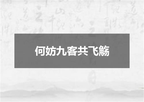 何妨九客共飞觞