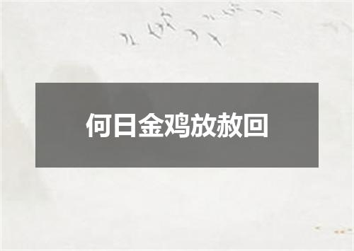 何日金鸡放赦回