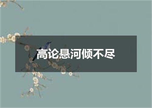 高论悬河倾不尽