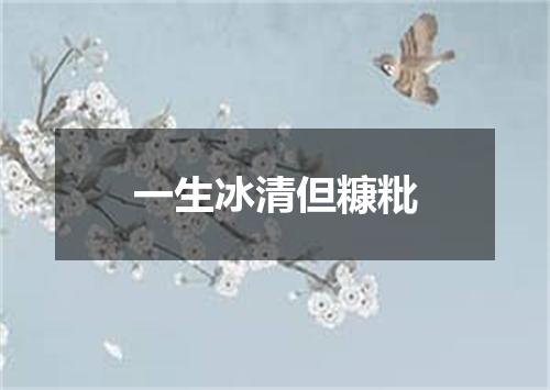 一生冰清但糠粃