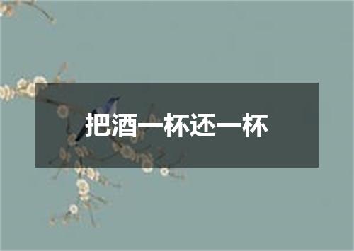 把酒一杯还一杯