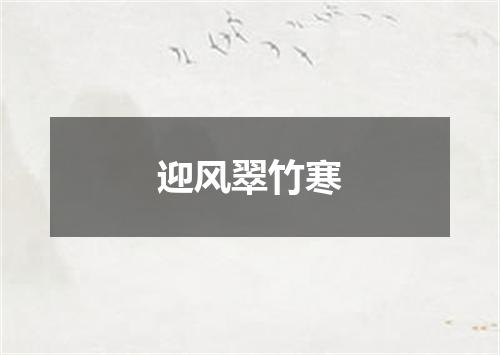迎风翠竹寒