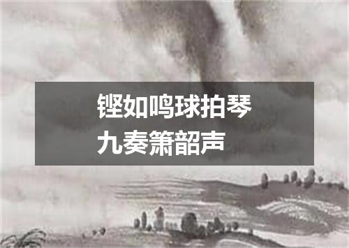 铿如鸣球拍琴九奏箫韶声
