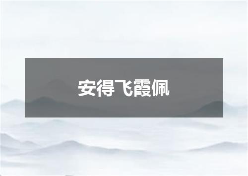 安得飞霞佩