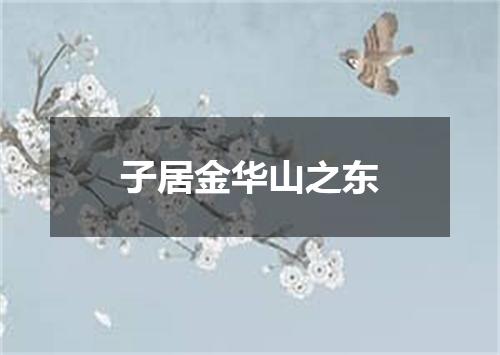 子居金华山之东