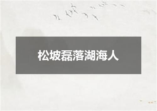 松坡磊落湖海人