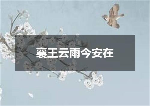 襄王云雨今安在