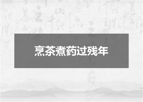 烹茶煮药过残年