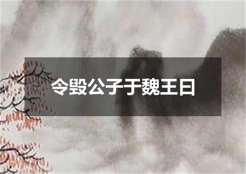 令毁公子于魏王曰