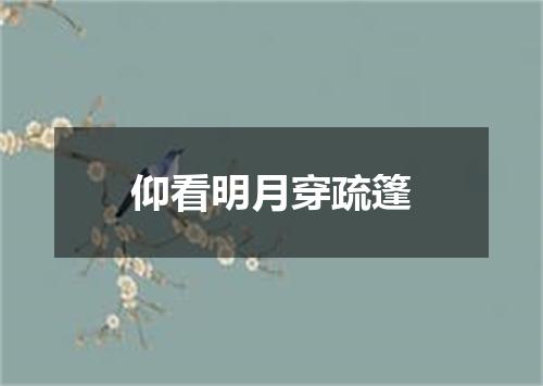 仰看明月穿疏篷