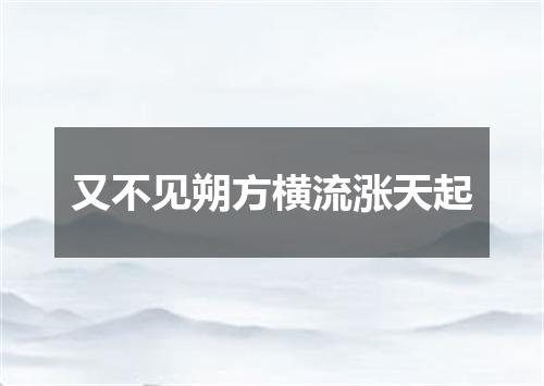 又不见朔方横流涨天起