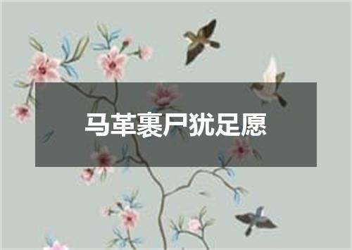 马革裹尸犹足愿