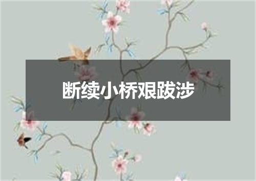 断续小桥艰跋涉