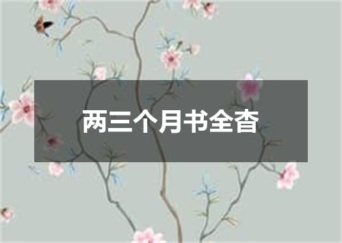 两三个月书全杳