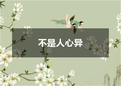 不是人心异