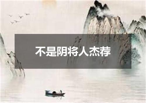 不是阴将人杰荐