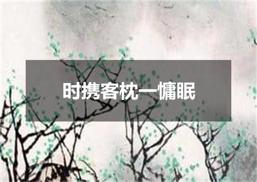 时携客枕一慵眠