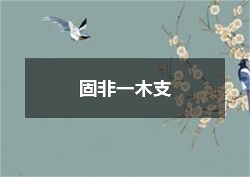 固非一木支